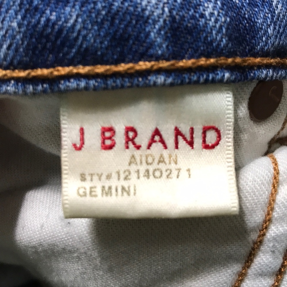 J BRAND Medium Wash Distressed Straight Leg Jeans - Picture 7 of 8